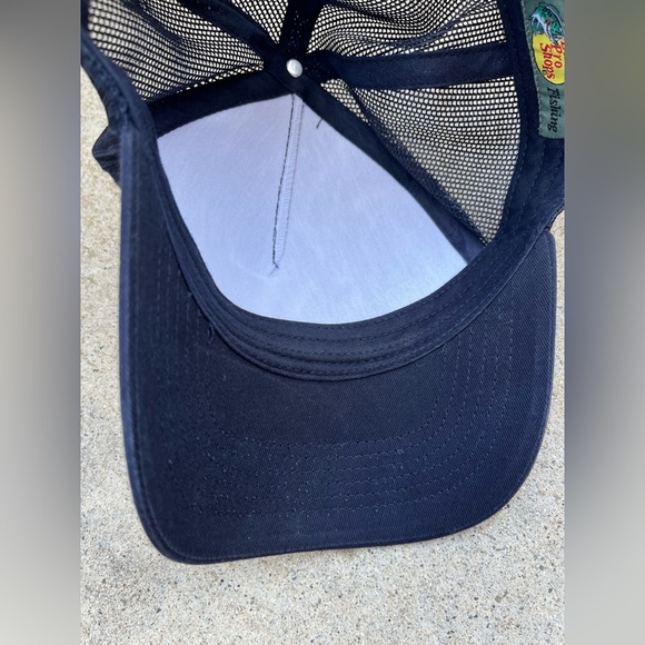 Men's Bass Pro Shop Snapback Hat Black Logo One Size Street Fish Hunt USA Street - Picture 8 of 9